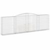 vidaXL Дъговидна габионна кошница 400x30x120/140 см поцинковано желязо