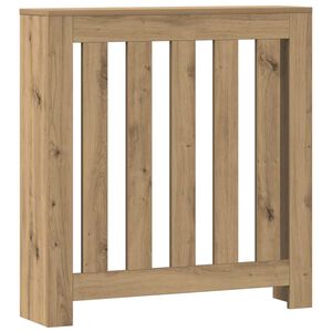 vidaXL Капак за радиатор, дъб артизан, 78x20x82 см, инженерно дърво