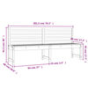 vidaXL Градинска пейка 201,5 см масивна дугласка дървесина