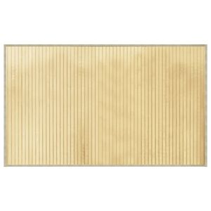 vidaXL Килим, правоъгълен, светъл натурален, 60x100 см, бамбук