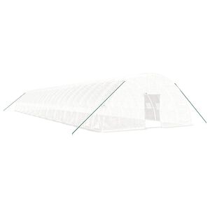 vidaXL Оранжерия със стоманена рамка бяла 144 м&sup2; 24x6x2,85 м