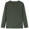 Детска тениска с дълъг ръкав, каки, 140