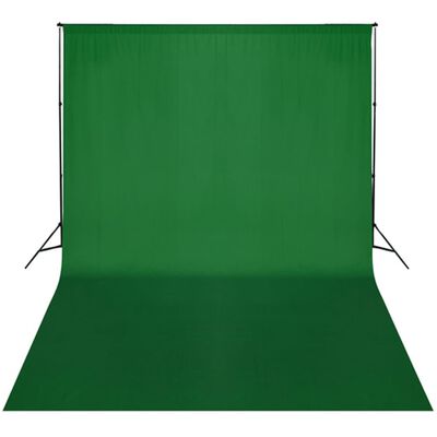 vidaXL Фонова система, 300 х 300 см, зелен фон