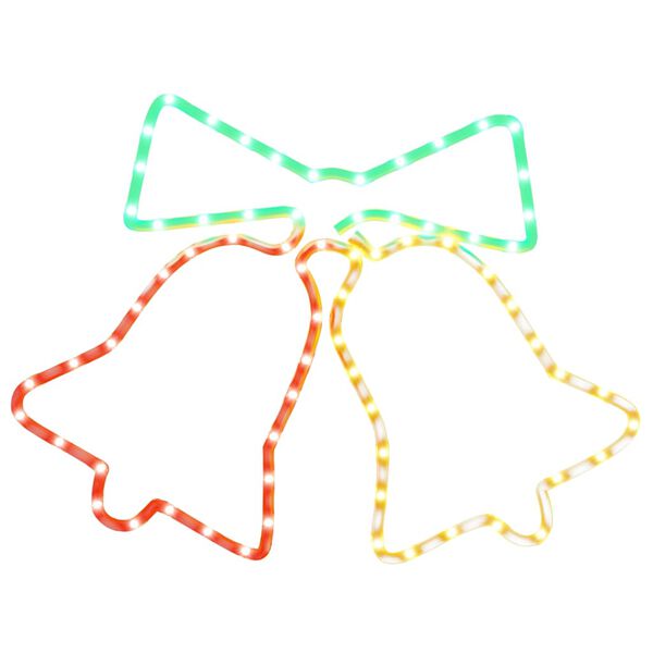 vidaXL Фигура Коледни звънчета със 72 светодиода, 50x56 см