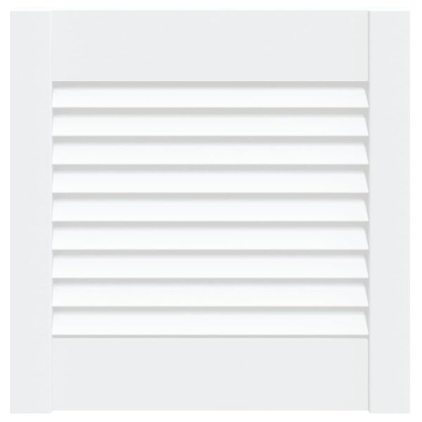 vidaXL Врата за шкаф с решетен дизайн, бяла, 39,5x39,4 см, бор масив