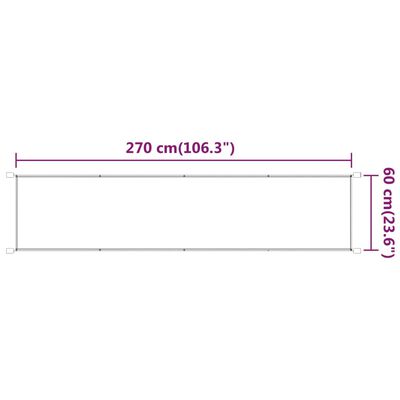 vidaXL Вертикален сенник, антрацит, 60x270 см, оксфорд плат