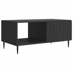 vidaXL Масичка за кафе Черно 90 x 50 x 40 cm Инженерна дървесина