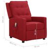 vidaXL Масажен стол, виненочервен, текстил