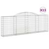vidaXL Габионни кошници арка 13 бр 300x30x100/120см поцинковано желязо
