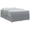 vidaXL Рамка за легло с матрак Светлосиво 140 x 200 cm текстил