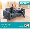 Intex Разтегателен диван 203x231x66 см тъмносив