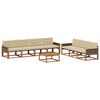 vidaXL Комплект дивани за открито 8 pcs Натурален и Бежов