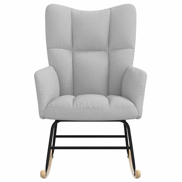 vidaXL люлеещ се стол Cloud Grey Fabric