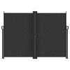 vidaXL Прибираща се странична тента, черна, 180х600 см