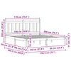 vidaXL Рамка за легло Кафяво с восъчно покритие 205,5 x 185,5 x 100 см