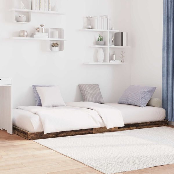 vidaXL Леглово дъно Старо дърво 90 x 200 cm Инженерно дърво