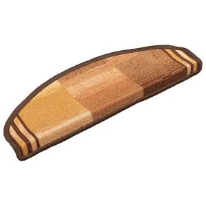 vidaXL Самозалепващи стелки за стълби, 5 бр, 65x21x4 см, кафяви