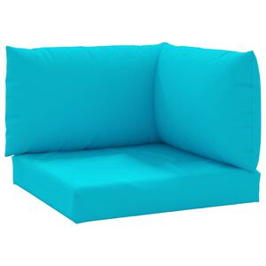 vidaXL Палетни възглавници, 3 бр, тюркоаз, плат Оксфорд