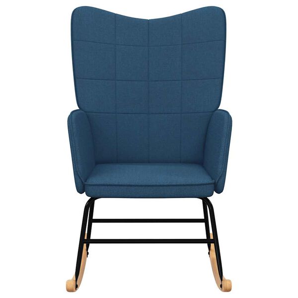 vidaXL Люлеещ се стол, син, текстил