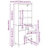 vidaXL Висок шкаф Старо дърво 69,5 x 34 x 180 см Инженерно дърво