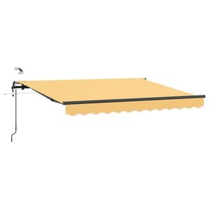 vidaXL Прибираща се тента Пясък 450 &times; 300 cm Полиестер