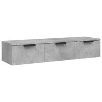 vidaXL Стенен шкаф, бетонно сив, 102x30x20 см, инженерно дърво
