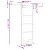 vidaXL Преплъзваща се врата ORKDAL Бяло 78 x 202 см