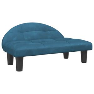 vidaXL Кучешко легло синьо 70x52x30см кадифе