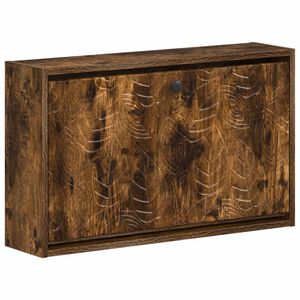 vidaXL Стенно шкафче за обувки DELFT 71 x 17 x 43 см Опушен дъб