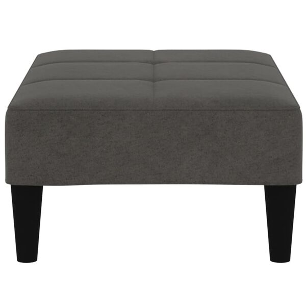 vidaXL Табуретка, тъмносива, плат микрофибър