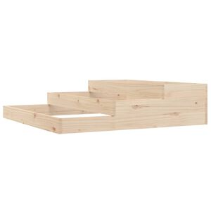 vidaXL Плантер, 107x107x27 см, борово дърво масив