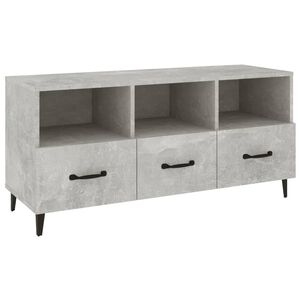vidaXL ТВ шкаф, бетонно сив, 102x35x50 см, инженерно дърво