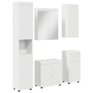 vidaXL Комплект мебели за баня TULUM 5 pcs Бяло 60 x 34 x 63 см