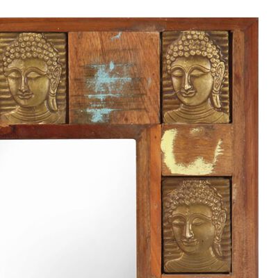 vidaXL Огледало с рамка Буда, 50х80 см, регенерирано дърво масив
