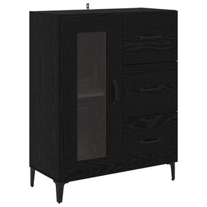 vidaXL Служебен шкаф с чекмедже Черния дъб 69,5 x 34 x 90 см