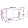 vidaXL ТВ шкаф Старо дърво 100 x 38 x 49 см Инженерно дърво