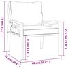 vidaXL Градински стол със сиви възглавници 68x76x79 см стомана