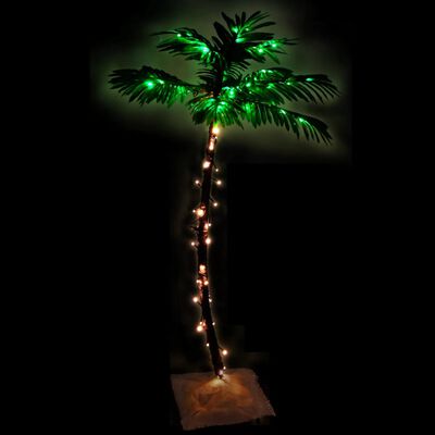 vidaXL LED палмово дърво топло бяло 72 светодиода 120 см