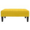 vidaXL 2-местно разтегателно канапе с табуретка, жълто, кадифе