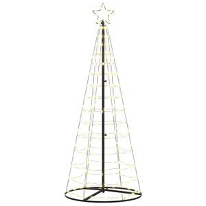 vidaXL LED Коледна Елха Топло бяло 250 cm Желязо