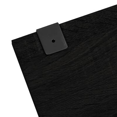 vidaXL Комплект мебели за баня от 5 части, черен, инженерно дърво