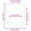 vidaXL Тоалетна седалка, плавно затваряне, бърз монтаж/демонтаж, бяла