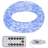 vidaXL LED стринг със 150 LED, синьо, 15 м