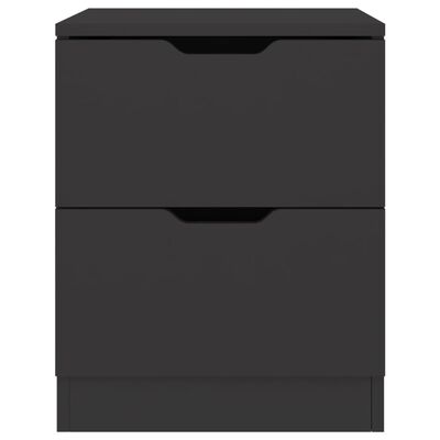 vidaXL Нощнo шкафче, черно, 40x40x50 см, ПДЧ