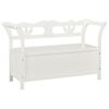 vidaXL Пейка бяла 107x45x75,5 см масивна ела