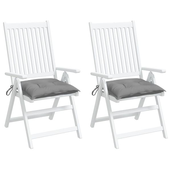 vidaXL Възглавници за столове 2 бр сиви 50x50x7 см Оксфорд плат