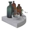 vidaXL Стенни ъглови рафтове, 4 бр, бетонно сиво, 25x25x3,8 см, МДФ