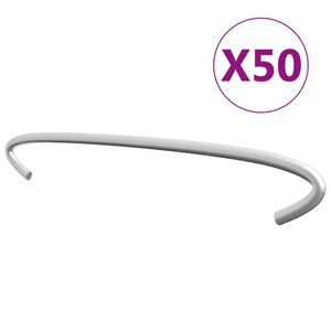 vidaXL Куки за габиони, 50 бр, поцинкована стомана, 20 см
