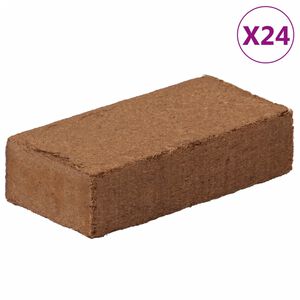 vidaXL Блокове кокосов торф, 24 бр, 650 г всеки, 15,6 кг общо
