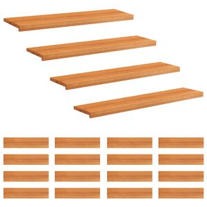 vidaXL Стъпала за стълби 20 бр. 120 x 30 x 2 cm Светло кафяво